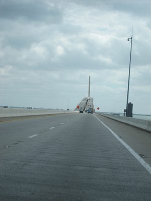 View of the Skyway Bridge, heading South out of St Pete.